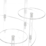 Acrylic Cupcake Stands Stable Round Anime Figure Doll Platter Display Stand for Wedding Birthday Party Transparent - Extra Image