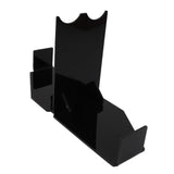 Lightsaber Display Stand Acrylic Desktop Lightsaber Display Holder Rack Wand Stand Dagger Dispaly Stand with Anti Slip Pad Black - Side View