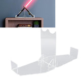 Lightsaber Display Stand Acrylic Desktop Lightsaber Display Holder Rack Wand Stand Dagger Dispaly Stand with Anti Slip Pad Transparent