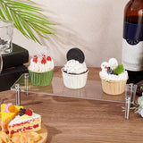 Cupcake Display Stand Multifunctional Acrylic Riser Display Stand for Food Dessert Transparent - Extra Image