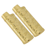 2PCS Lighter Case Cover Vintage Style Floral Stamped Zinc Alloy Shell for Lighter Protection Gold