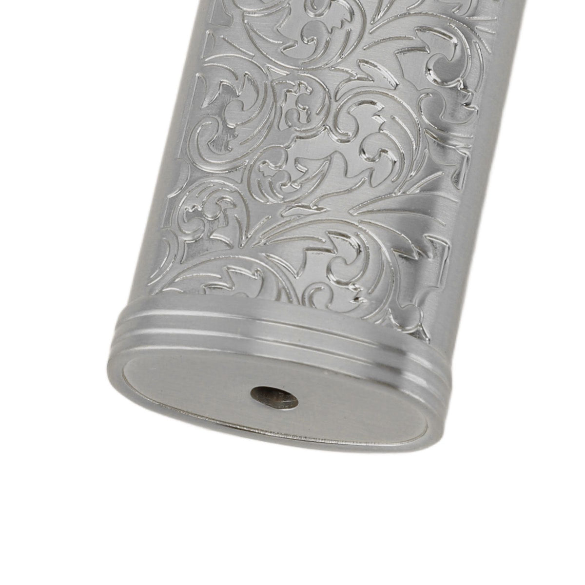 2PCS Lighter Case Cover Vintage Style Floral Stamped Zinc Alloy Shell for Lighter Protection Gray