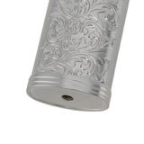 2PCS Lighter Case Cover Vintage Style Floral Stamped Zinc Alloy Shell for Lighter Protection Gray - Extra Image