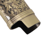 2PCS Lighter Case Cover Vintage Style Floral Stamped Zinc Alloy Shell for Lighter Protection Bronze - Extra Image