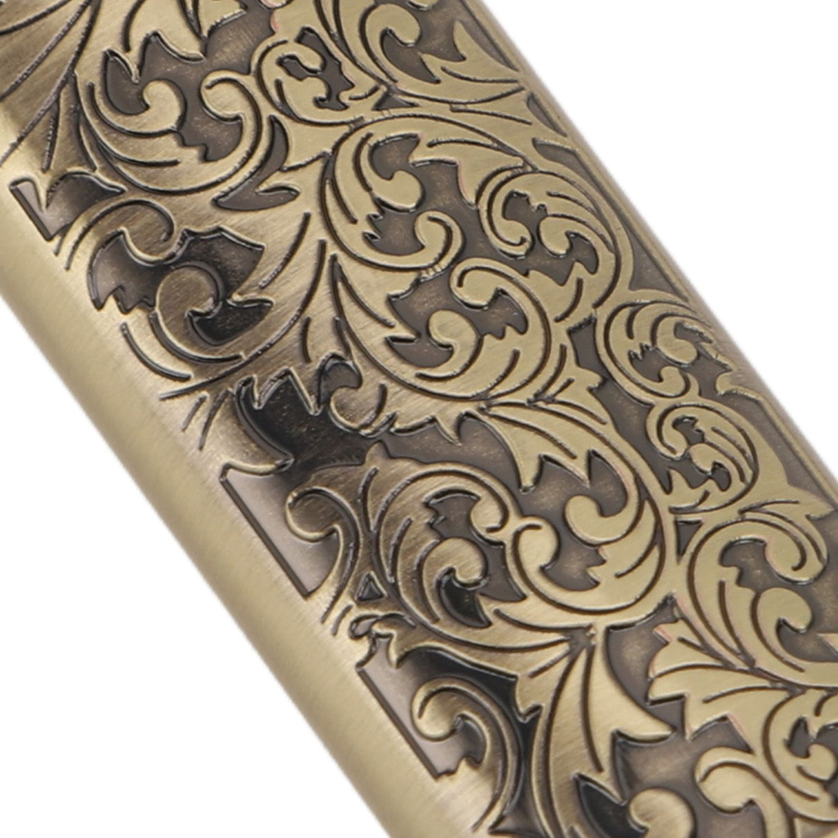 2PCS Lighter Case Cover Vintage Style Floral Stamped Zinc Alloy Shell for Lighter Protection Bronze