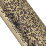 2PCS Lighter Case Cover Vintage Style Floral Stamped Zinc Alloy Shell for Lighter Protection Bronze