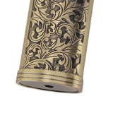 2PCS Lighter Case Cover Vintage Style Floral Stamped Zinc Alloy Shell for Lighter Protection Bronze