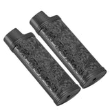 2PCS Lighter Case Cover Vintage Style Floral Stamped Zinc Alloy Shell for Lighter Protection Black