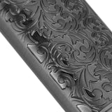 2PCS Lighter Case Cover Vintage Style Floral Stamped Zinc Alloy Shell for Lighter Protection Black