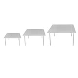 3 Set Square Clear Acrylic Cake Stand Acrylic Cupcake Stand for Cake Pizza Dessert Christmas Wedding Birthday Baby Shower Tea Party - Front View