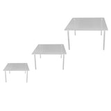 3 Set Square Clear Acrylic Cake Stand Acrylic Cupcake Stand for Cake Pizza Dessert Christmas Wedding Birthday Baby Shower Tea Party - Side View