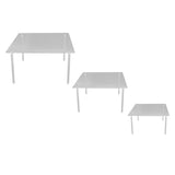 3 Set Square Clear Acrylic Cake Stand Acrylic Cupcake Stand for Cake Pizza Dessert Christmas Wedding Birthday Baby Shower Tea Party - Top-Down View