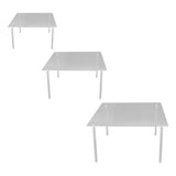3 Set Square Clear Acrylic Cake Stand Acrylic Cupcake Stand for Cake Pizza Dessert Christmas Wedding Birthday Baby Shower Tea Party - Rear View