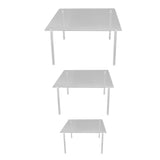 3 Set Square Clear Acrylic Cake Stand Acrylic Cupcake Stand for Cake Pizza Dessert Christmas Wedding Birthday Baby Shower Tea Party
