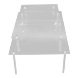 3 Set Square Clear Acrylic Cake Stand Acrylic Cupcake Stand for Cake Pizza Dessert Christmas Wedding Birthday Baby Shower Tea Party - Extra Image