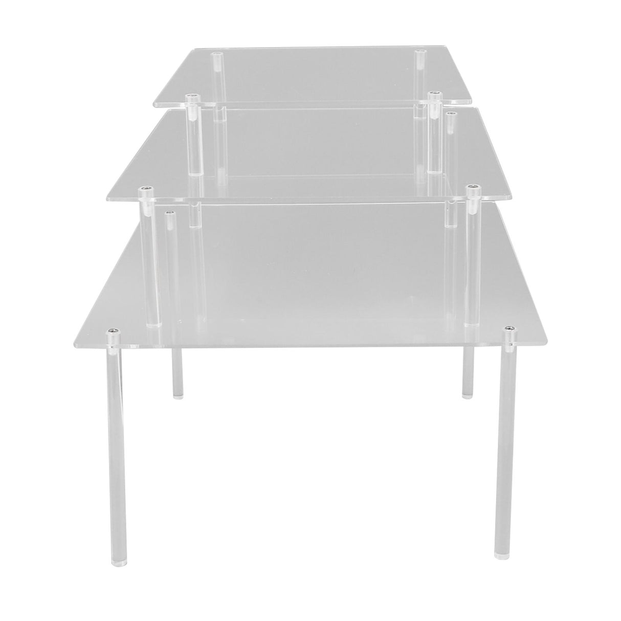 3 Set Square Clear Acrylic Cake Stand Acrylic Cupcake Stand for Cake Pizza Dessert Christmas Wedding Birthday Baby Shower Tea Party
