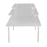3 Set Square Clear Acrylic Cake Stand Acrylic Cupcake Stand for Cake Pizza Dessert Christmas Wedding Birthday Baby Shower Tea Party