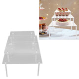 3 Set Square Clear Acrylic Cake Stand Acrylic Cupcake Stand for Cake Pizza Dessert Christmas Wedding Birthday Baby Shower Tea Party