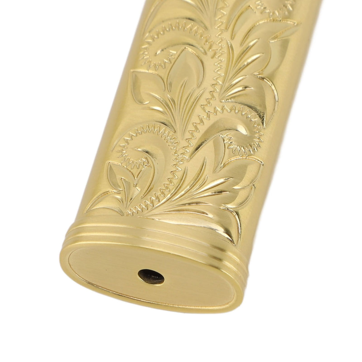 2Pcs Lighter Case Zinc Alloy Lighter Storage Container Floral Pattern for Outdoor Camping Hiking Gold