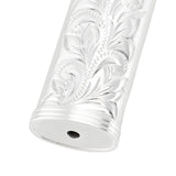 2Pcs Lighter Case Zinc Alloy Lighter Storage Container Floral Pattern for Outdoor Camping Hiking Silver