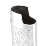 2Pcs Lighter Case Zinc Alloy Lighter Storage Container Floral Pattern for Outdoor Camping Hiking Silver - Extra Image
