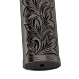 2Pcs Lighter Case Zinc Alloy Lighter Storage Container Floral Pattern for Outdoor Camping Hiking Black - Extra Image