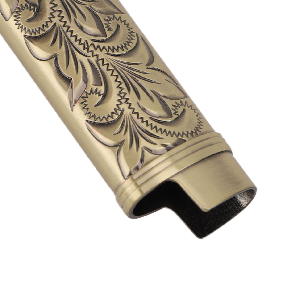 2Pcs Lighter Case Zinc Alloy Lighter Storage Container Floral Pattern for Outdoor Camping Hiking Bronze