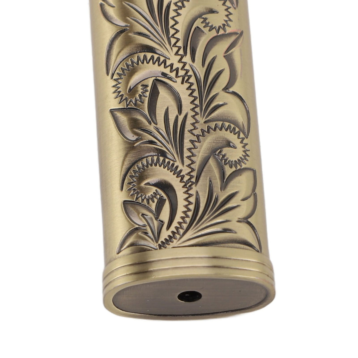 2Pcs Lighter Case Zinc Alloy Lighter Storage Container Floral Pattern for Outdoor Camping Hiking Bronze