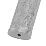 2Pcs Lighter Case Zinc Alloy Lighter Storage Container Floral Pattern for Outdoor Camping Hiking Grey
