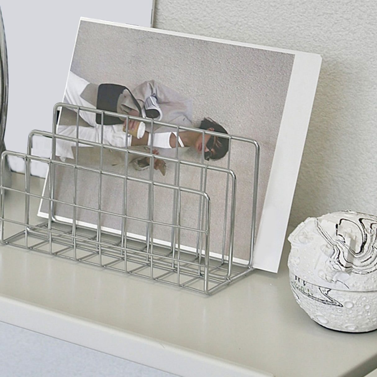 Book Sorter File Magazine Display Organizer Iron Bookend Home Decoration for Office Shelf