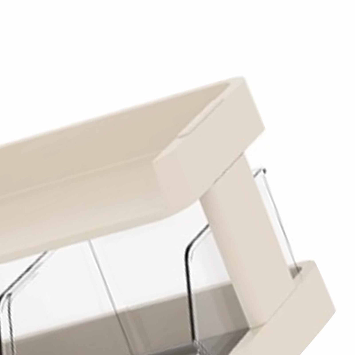 Tea Bag Organizer Office Bar Desktop Tea Bag Coffee Capsule Storage Rack Multilayer Countertop Organizer Cream White 2 Layer 30x17x16.5cm