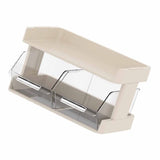 Tea Bag Organizer Office Bar Desktop Tea Bag Coffee Capsule Storage Rack Multilayer Countertop Organizer Cream White 2 Layer 30x17x16.5cm
