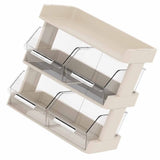 Tea Bag Organizer Office Bar Desktop Tea Bag Coffee Capsule Storage Rack Multilayer Countertop Organizer Cream White 3 Layer 30x17x29.5cm