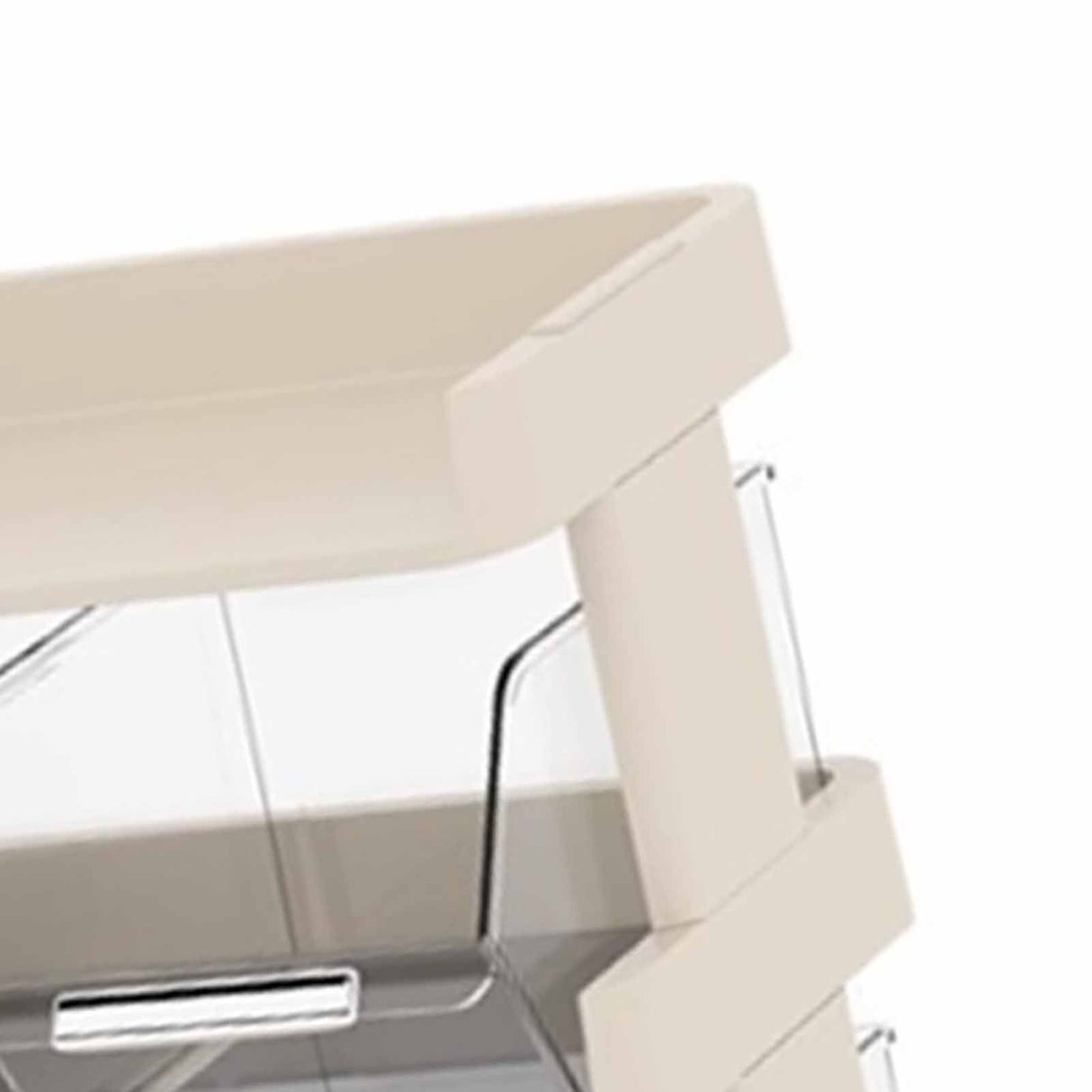 Tea Bag Organizer Office Bar Desktop Tea Bag Coffee Capsule Storage Rack Multilayer Countertop Organizer Cream White 3 Layer 30x17x29.5cm