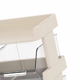 Tea Bag Organizer Office Bar Desktop Tea Bag Coffee Capsule Storage Rack Multilayer Countertop Organizer Cream White 3 Layer 30x17x29.5cm - Close-Up Angle