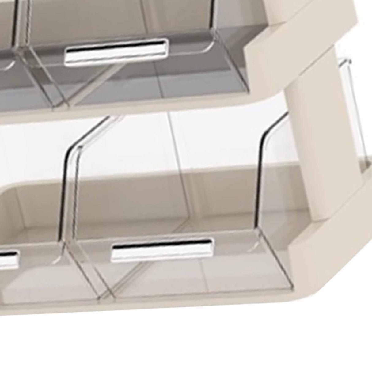 Tea Bag Organizer Office Bar Desktop Tea Bag Coffee Capsule Storage Rack Multilayer Countertop Organizer Cream White 3 Layer 30x17x29.5cm