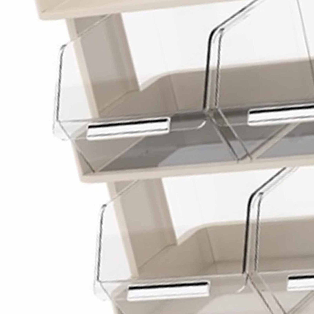 Tea Bag Organizer Office Bar Desktop Tea Bag Coffee Capsule Storage Rack Multilayer Countertop Organizer Cream White 3 Layer 30x17x29.5cm