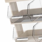 Tea Bag Organizer Office Bar Desktop Tea Bag Coffee Capsule Storage Rack Multilayer Countertop Organizer Cream White 3 Layer 30x17x29.5cm