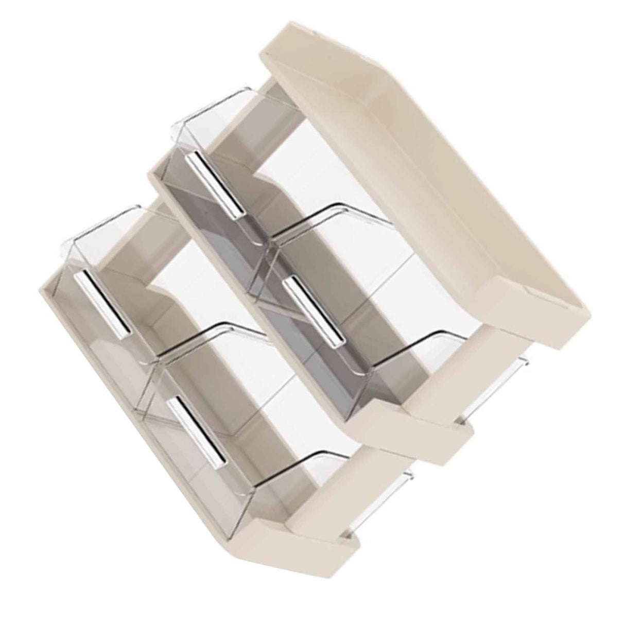 Tea Bag Organizer Office Bar Desktop Tea Bag Coffee Capsule Storage Rack Multilayer Countertop Organizer Cream White 3 Layer 30x17x29.5cm