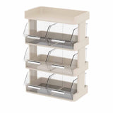 Tea Bag Organizer Office Bar Desktop Tea Bag Coffee Capsule Storage Rack Multilayer Countertop Organizer Cream White 4 Layer 30x17x42.5cm