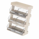 Tea Bag Organizer Office Bar Desktop Tea Bag Coffee Capsule Storage Rack Multilayer Countertop Organizer Cream White 4 Layer 30x17x42.5cm