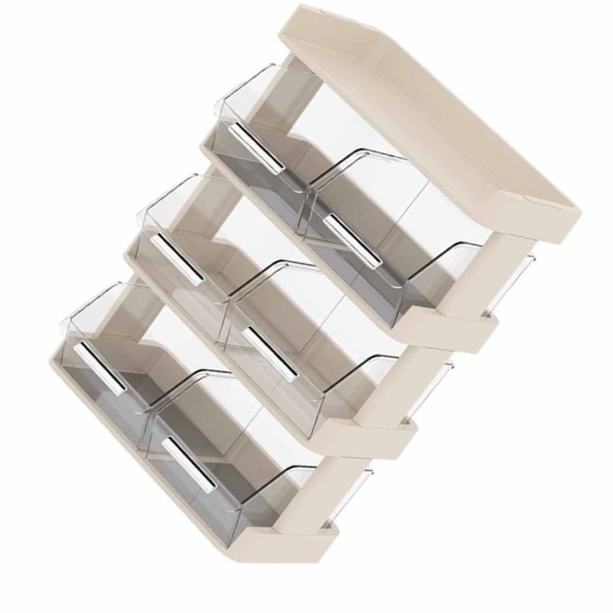 Tea Bag Organizer Office Bar Desktop Tea Bag Coffee Capsule Storage Rack Multilayer Countertop Organizer Cream White 4 Layer 30x17x42.5cm