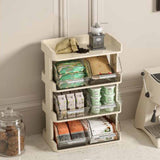 Tea Bag Organizer Office Bar Desktop Tea Bag Coffee Capsule Storage Rack Multilayer Countertop Organizer Cream White 4 Layer 30x17x42.5cm - Rear View