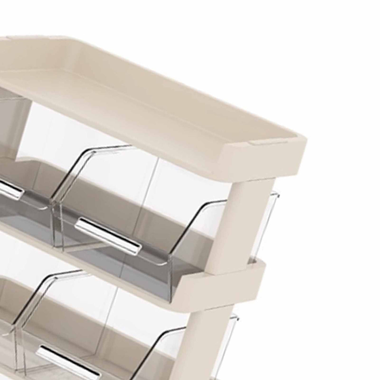 Tea Bag Organizer Office Bar Desktop Tea Bag Coffee Capsule Storage Rack Multilayer Countertop Organizer Cream White 4 Layer 30x17x42.5cm
