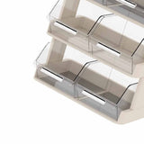 Tea Bag Organizer Office Bar Desktop Tea Bag Coffee Capsule Storage Rack Multilayer Countertop Organizer Cream White 4 Layer 30x17x42.5cm