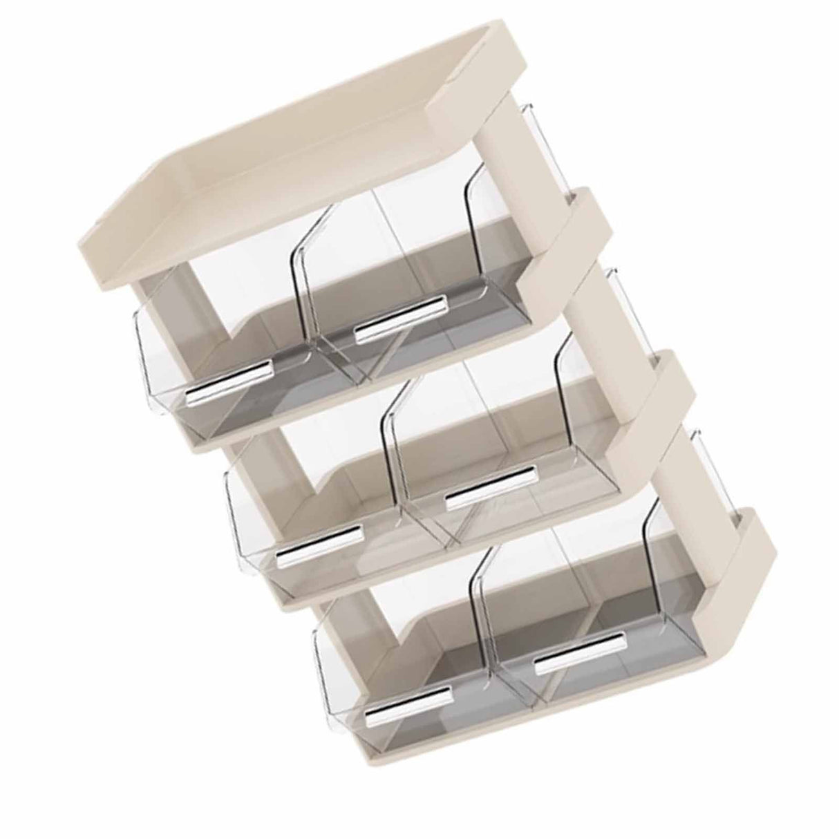 Tea Bag Organizer Office Bar Desktop Tea Bag Coffee Capsule Storage Rack Multilayer Countertop Organizer Cream White 4 Layer 30x17x42.5cm