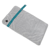 USB Heated Blanket with Temperature Control Mutipurpose Electric Heated Throw Warm Cozy Knee Heating Blanket Home Office Silver - Rear View