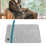 USB Heated Blanket with Temperature Control Mutipurpose Electric Heated Throw Warm Cozy Knee Heating Blanket Home Office Silver - Extra Image