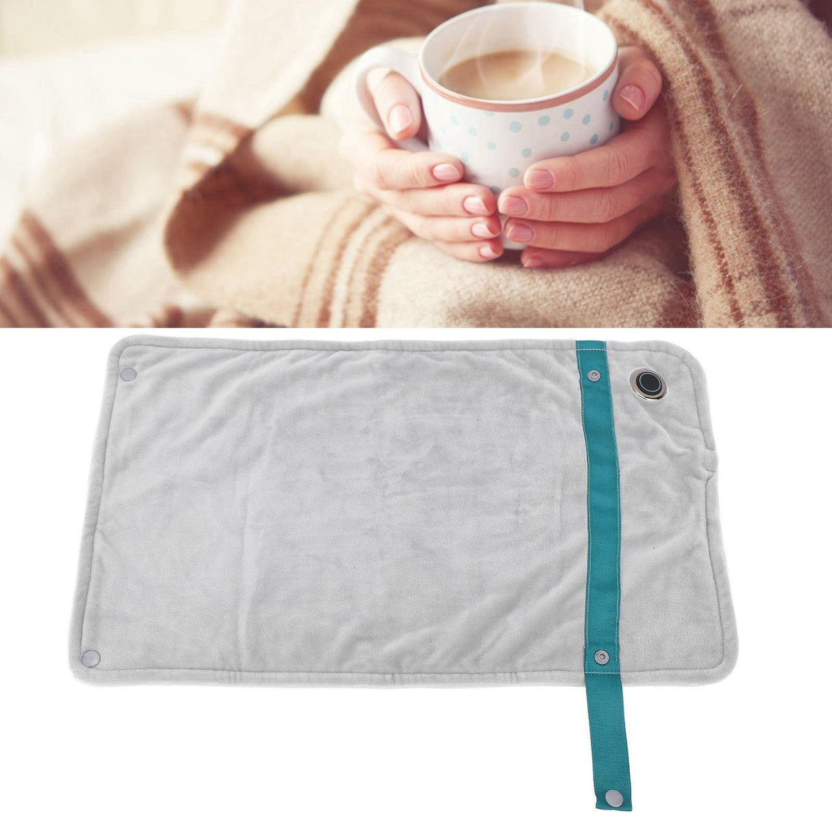 USB Heated Blanket with Temperature Control Mutipurpose Electric Heated Throw Warm Cozy Knee Heating Blanket Home Office Silver