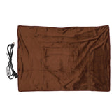 Heating Blanket Multifunctional Adjustable Temperature Control USB Electric Heated Blanket Coffee Color